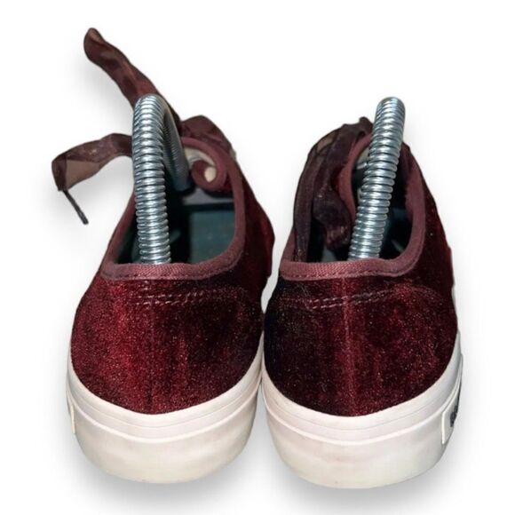 SeaVees for J. Crew Legend Casual Sneakers Merlot Burgundy Velvet Women's 7 - Picture 4 of 10